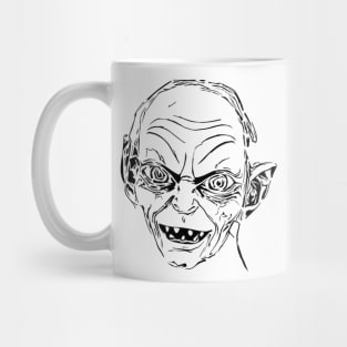 Gollum Stencil Artwork Mug